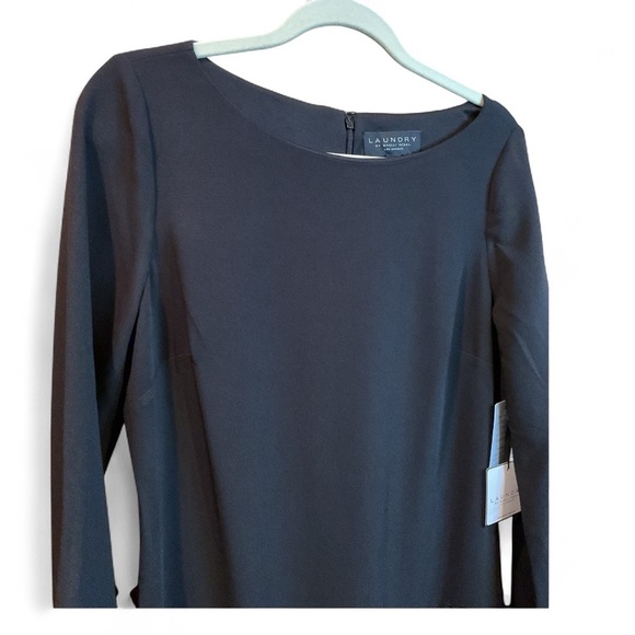 NWT Laundry by Shelli Segal Los Angeles Black Floral Tone On Tone Dress Size 6* - Picture 3 of 6